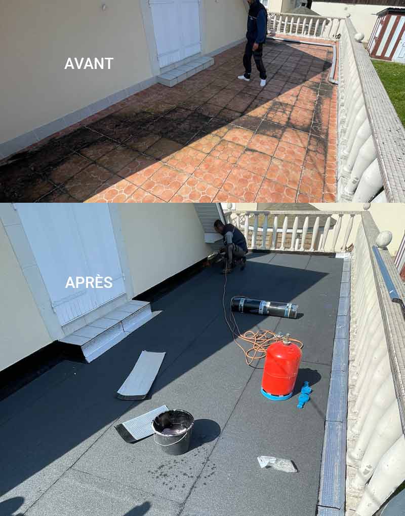Étanchéité toit plat / terrasse : Couverture Hubert 91 : artisan couvreur étancheur dans l’Essonne 91 : Étanchéité toit plat / terrasse par membrane bitumeuse. Isolation toiture par l’extérieur et par les combles. Intervention dans l’Essonne 91. Couverture Hubert 91